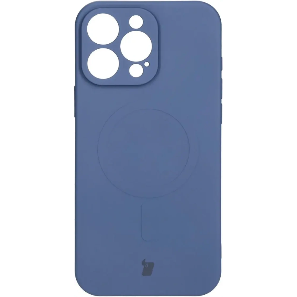 Hurtownia GSM - Silikonowe etui z pierścieniem magnetycznym Bizon Case Silicone Magnetic do Apple iPhone 16 Pro granatowe - BIZ6206 - {ean13} - Hurt