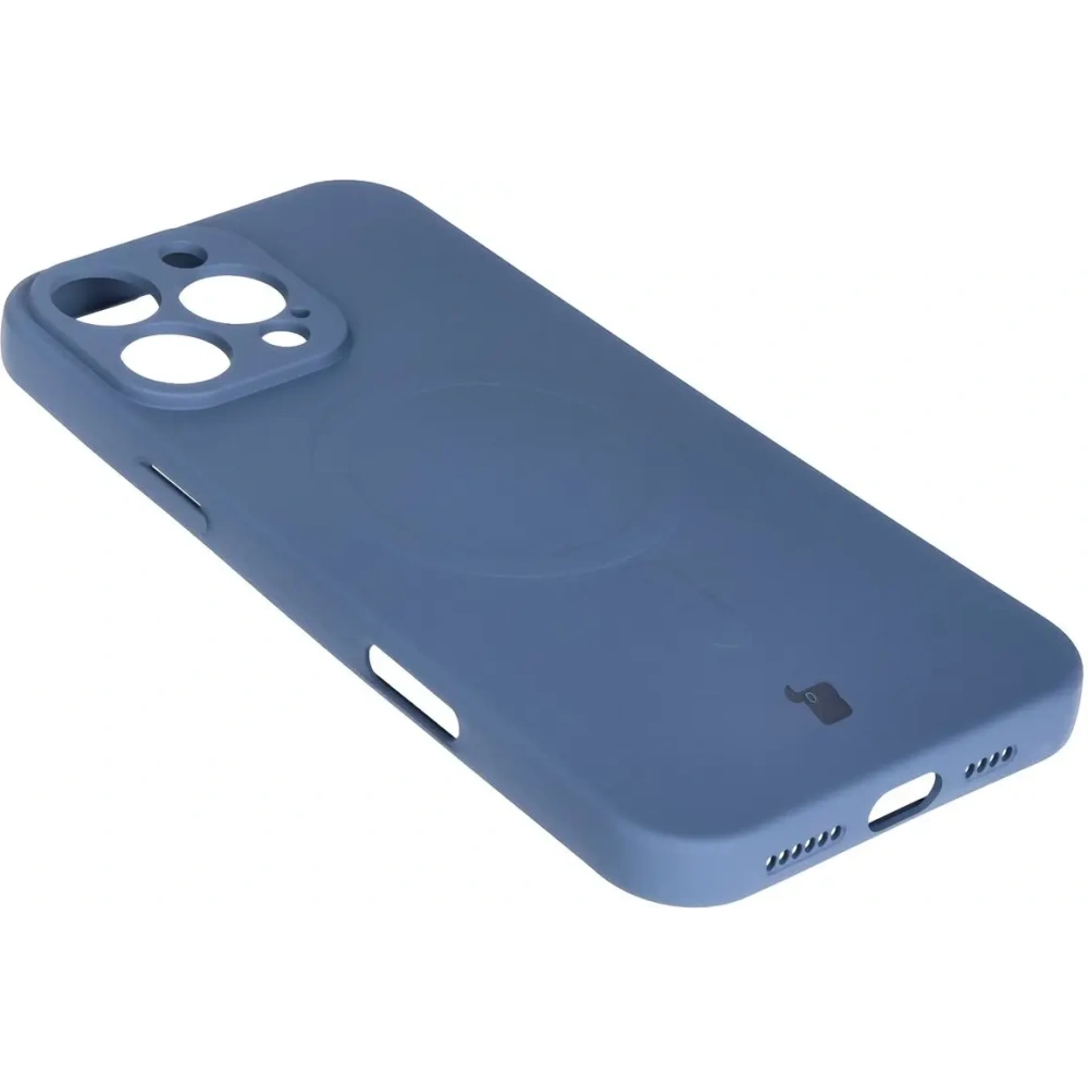 Hurtownia GSM - Silikonowe etui z pierścieniem magnetycznym Bizon Case Silicone Magnetic do Apple iPhone 16 Pro granatowe - BIZ6206 - {ean13} - Hurt