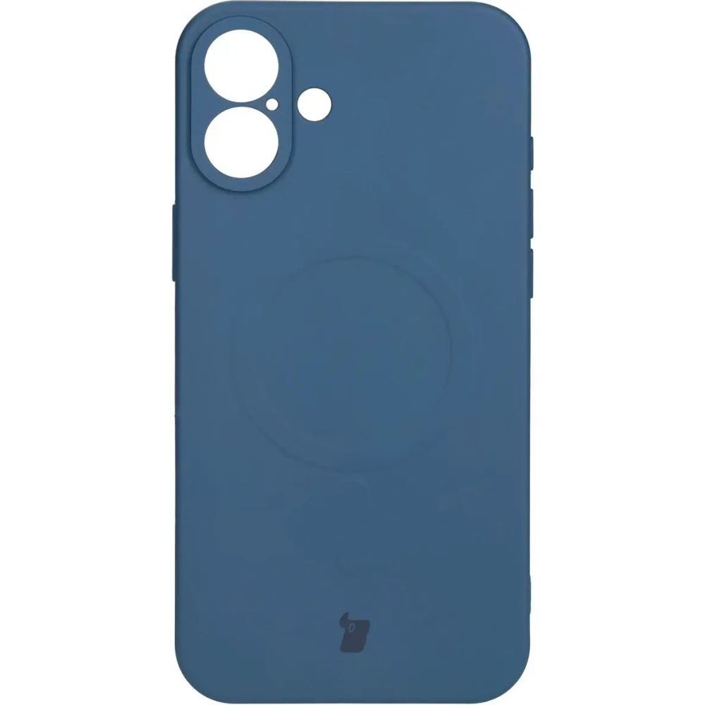 Hurtownia GSM - Silikonové pouzdro s magnetickým kroužkem Bizon Case Silicone Magnetic pro Apple iPhone 16 tmavě modré - BIZ6207 - {ean13} - Hurt