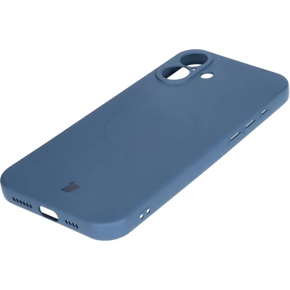 Hurtownia GSM - Silikonové pouzdro s magnetickým kroužkem Bizon Case Silicone Magnetic pro Apple iPhone 16 tmavě modré - BIZ6207 - {ean13} - Hurt