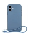 Silikonové pouzdro s magnetickým kroužkem Bizon Case Silicone Magnetic pro Apple iPhone 16 Plus tmavě modré