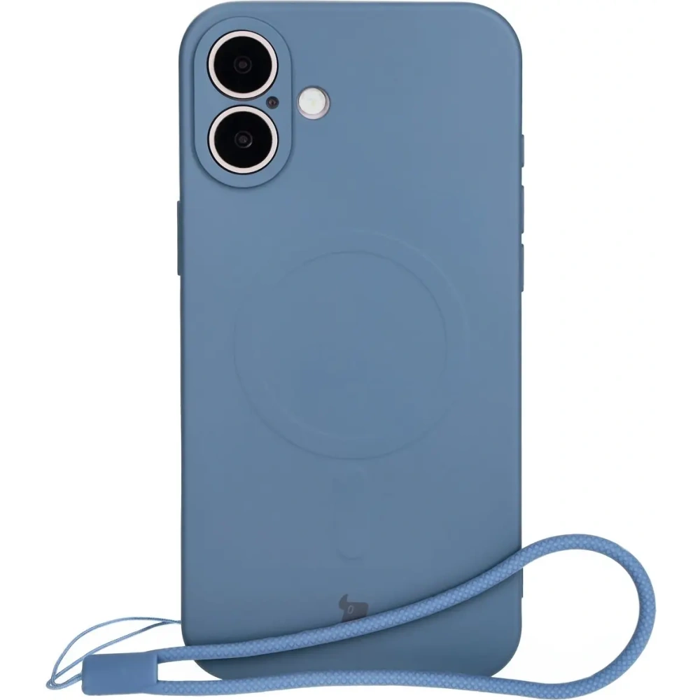 Hurtownia GSM - Silikonové pouzdro s magnetickým kroužkem Bizon Case Silicone Magnetic pro Apple iPhone 16 Plus tmavě modré - BIZ6208 - {ean13} - Hurt