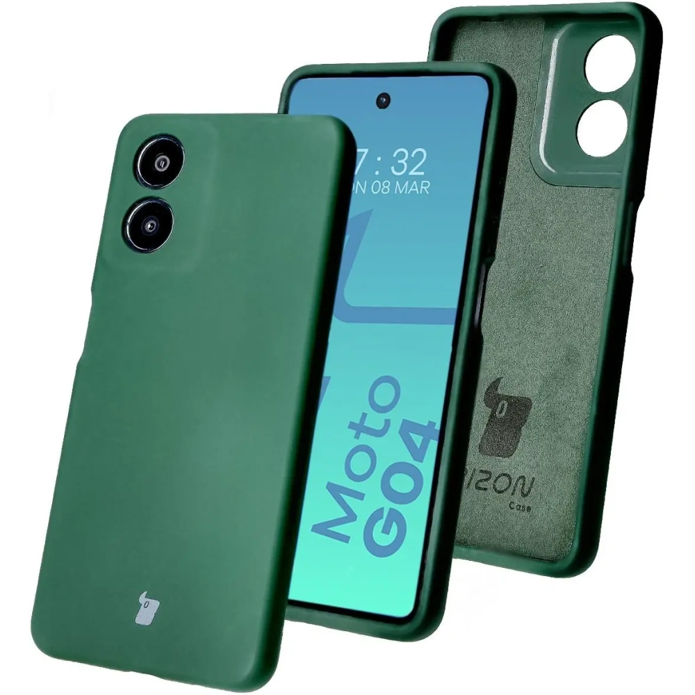 Hurtownia GSM - Silikonowe etui Bizon Soft Case do Motorola Moto G04 ciemnozielone - BIZ6209 - {ean13} - Hurt