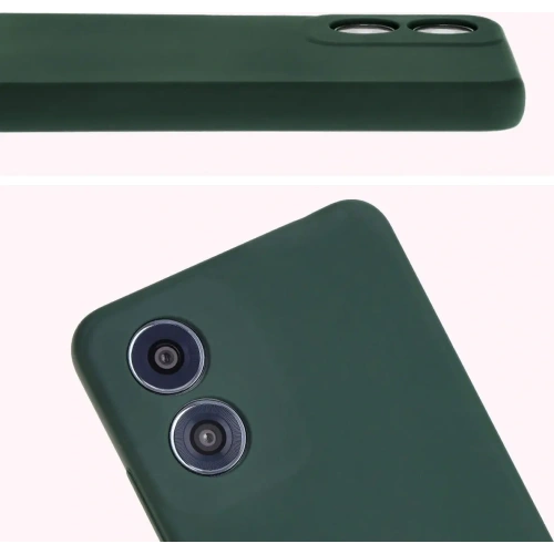 Silikonowe etui Bizon Soft Case do Motorola Moto G04 ciemnozielone