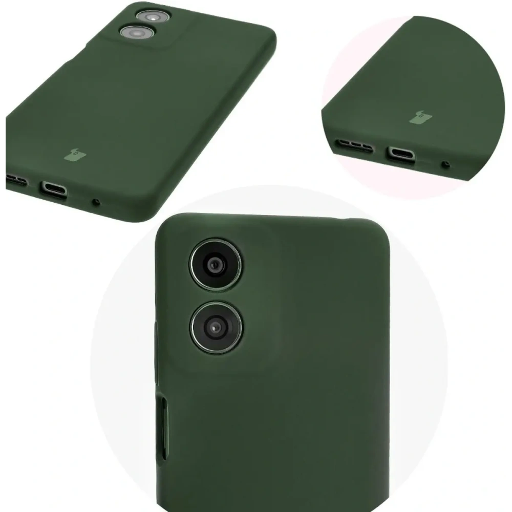 Hurtownia GSM - Silikonowe etui Bizon Soft Case do Motorola Moto G04 ciemnozielone - BIZ6209 - {ean13} - Hurt