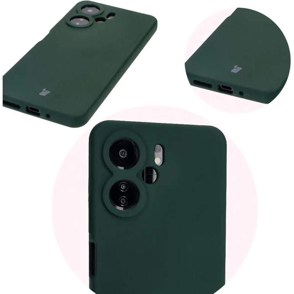 Hurtownia GSM - Bizon Soft Case Xiaomi Redmi 13C 4G / Xiaomi Redmi 13C 5G / Xiaomi Poco C65 sötétzöld - BIZ6210 - {ean13} - Hurt