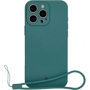 Hurtownia GSM - Silikonový kryt s magnetickým kroužkem Bizon Case Silicone Magnetic pro Apple iPhone 16 Pro tmavě zelený - BIZ6212 - {ean13} - Hurt