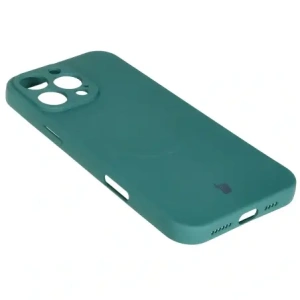 Hurtownia GSM - Silikonový kryt s magnetickým kroužkem Bizon Case Silicone Magnetic pro Apple iPhone 16 Pro tmavě zelený - BIZ6212 - {ean13} - Hurt