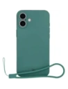 Silikonové pouzdro s magnetickým kroužkem Bizon Case Silicone Magnetic pro Apple iPhone 16 tmavě zelené