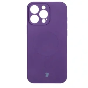 Hurtownia GSM - Silikonové pouzdro s magnetickým kroužkem Bizon Case Silicone Magnetic pro Apple iPhone 16 Pro švestkové - BIZ6216 - {ean13} - Hurt