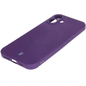 Silikonowe etui z pierścieniem magnetycznym Bizon Case Silicone Magnetic do Apple iPhone 16 śliwkowe