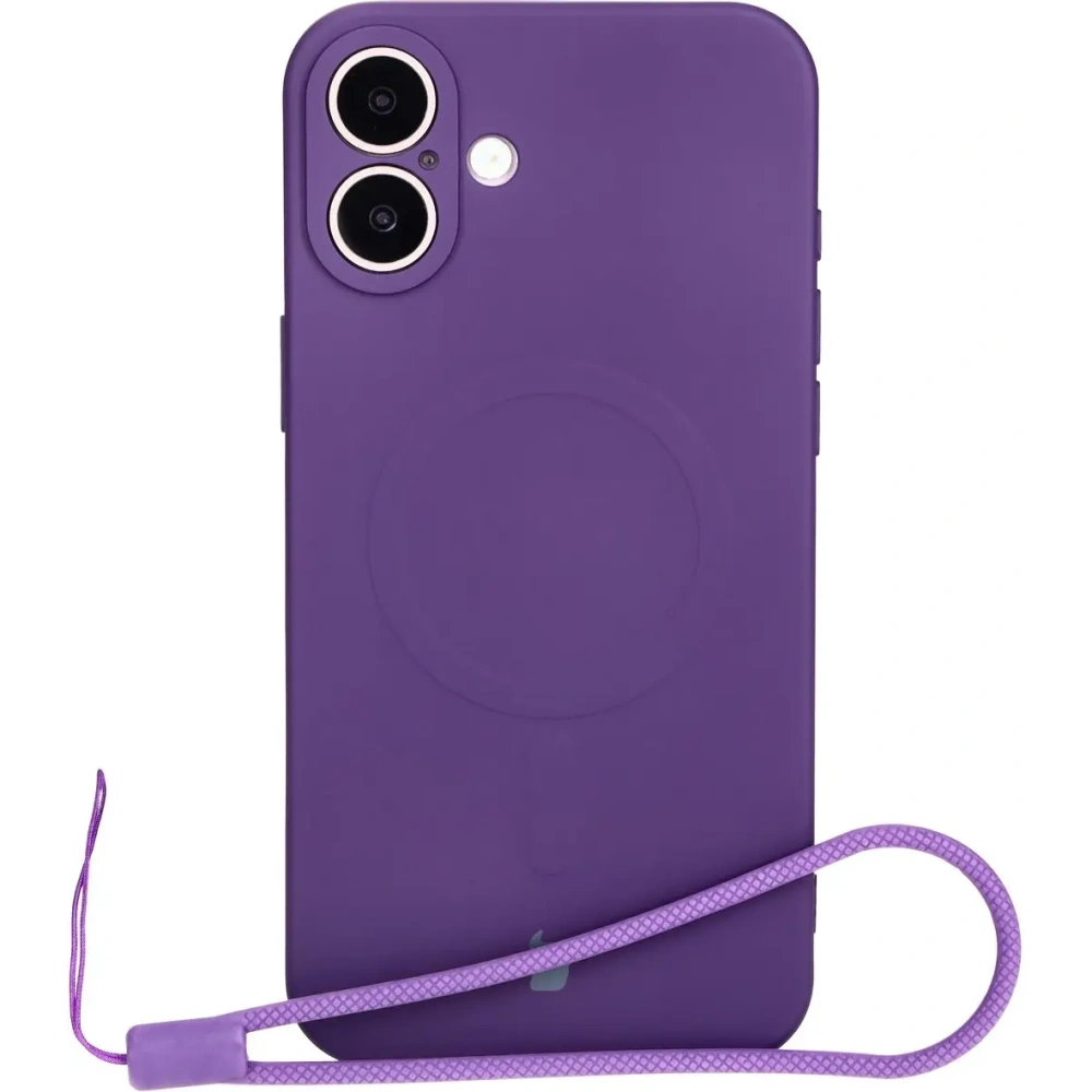 Hurtownia GSM - Silikonowe etui z pierścieniem magnetycznym Bizon Case Silicone Magnetic do Apple iPhone 16 Plus śliwkowe - BIZ6218 - {ean13} - Hurt