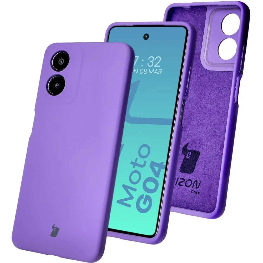 Hurtownia GSM - Silikonowe etui Bizon Soft Case do Motorola Moto G04 fioletowe - BIZ6220 - {ean13} - Hurt