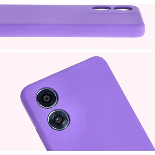 Silikonowe etui Bizon Soft Case do Motorola Moto G04 fioletowe
