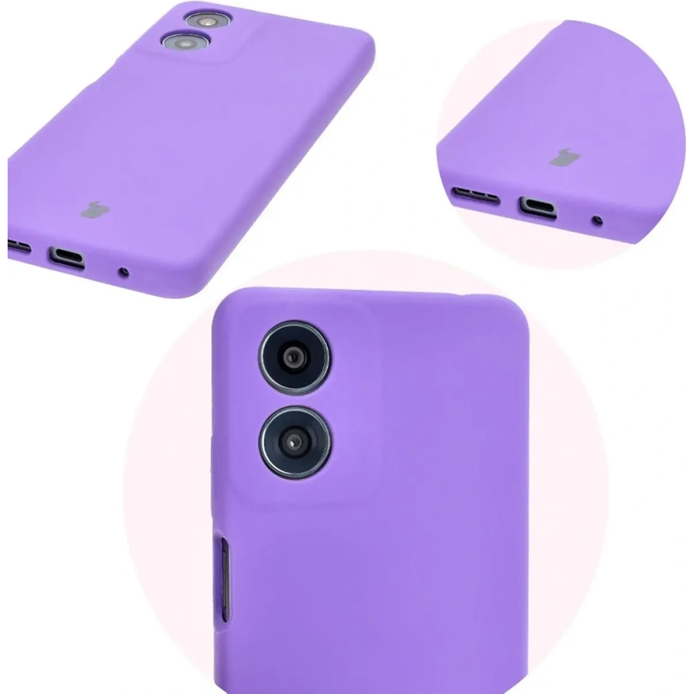 Hurtownia GSM - Silikonowe etui Bizon Soft Case do Motorola Moto G04 fioletowe - BIZ6220 - {ean13} - Hurt