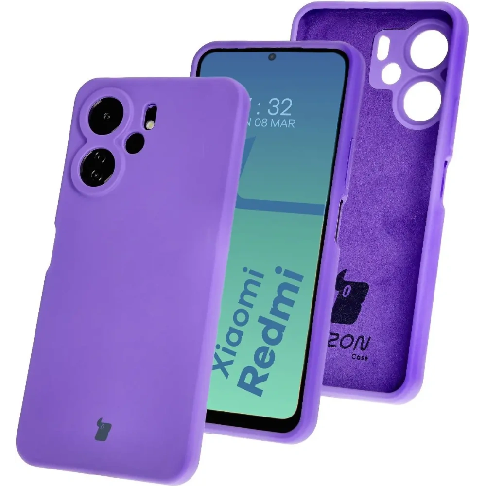 Hurtownia GSM - Bizon Soft Case Xiaomi Redmi 13C 4G / Xiaomi Redmi 13C 5G / Xiaomi Poco C65 lila - BIZ6221 - {ean13} - Hurt