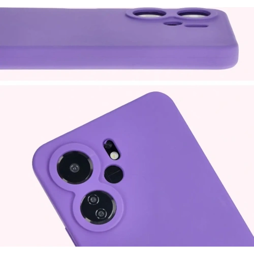 Silikonowe etui Bizon Soft Case do Xiaomi Redmi 13C 4G / Xiaomi Redmi 13C 5G / Xiaomi Poco C65 fioletowe