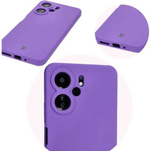 Silikonowe etui Bizon Soft Case do Xiaomi Redmi 13C 4G / Xiaomi Redmi 13C 5G / Xiaomi Poco C65 fioletowe