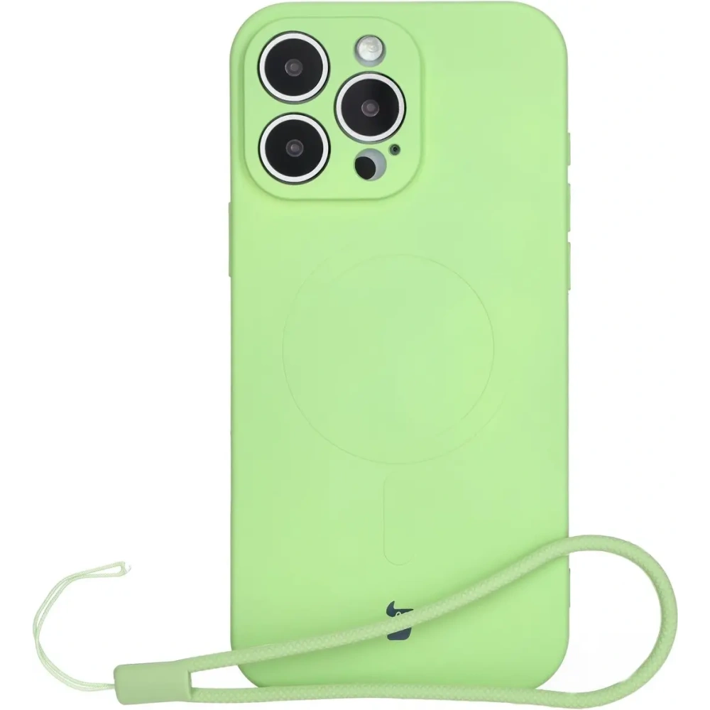 Hurtownia GSM - Silikonowe etui z pierścieniem magnetycznym Bizon Case Silicone Magnetic do Apple iPhone 16 Pro Max jasnozielone - BIZ6226 - {ean13} - Hurt
