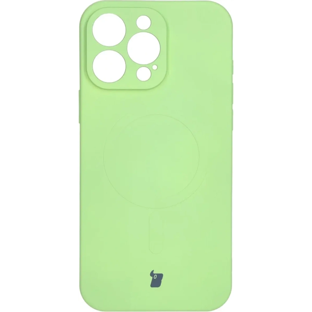 Hurtownia GSM - Silikonowe etui z pierścieniem magnetycznym Bizon Case Silicone Magnetic do Apple iPhone 16 Pro Max jasnozielone - BIZ6226 - {ean13} - Hurt