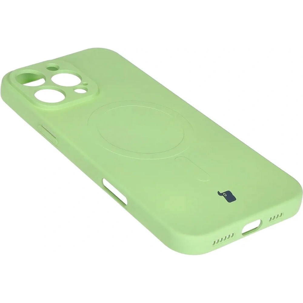 Hurtownia GSM - Silikonowe etui z pierścieniem magnetycznym Bizon Case Silicone Magnetic do Apple iPhone 16 Pro Max jasnozielone - BIZ6226 - {ean13} - Hurt