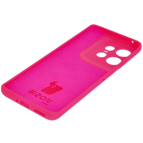 Silikonowe etui Bizon Soft Case do Motorola Edge 50 Pro neonowo-różowe