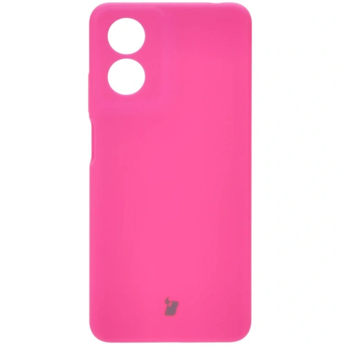 Silikonowe etui Bizon Soft Case do Motorola Moto G04 neonowo-różowe