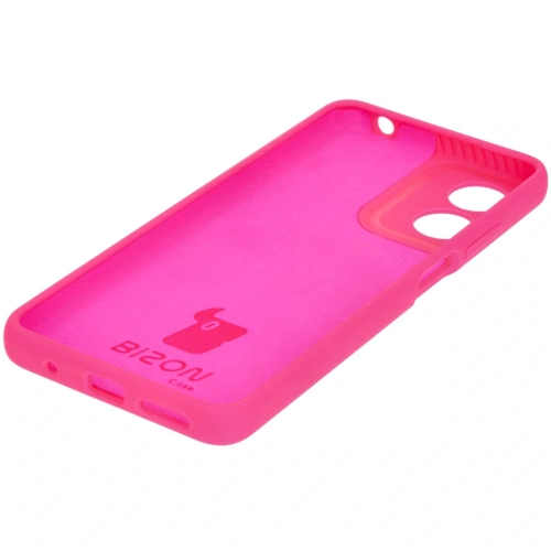Silikonowe etui Bizon Soft Case do Motorola Moto G04 neonowo-różowe
