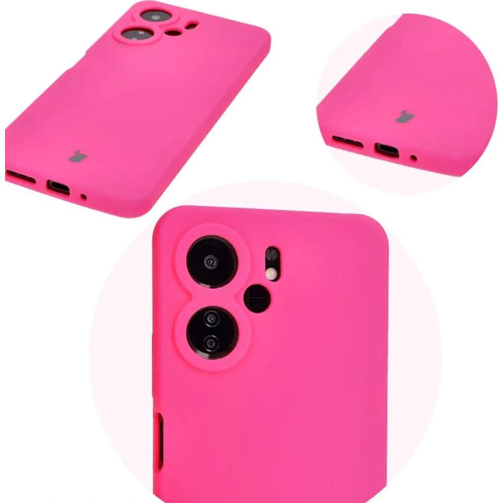 Hurtownia GSM - Silikonové pouzdro Bizon Soft Case pro Xiaomi Redmi 13C 4G / Xiaomi Redmi 13C 5G / Xiaomi Poco C65 neonově růžové - BIZ6236 - {ean13} - Hurt