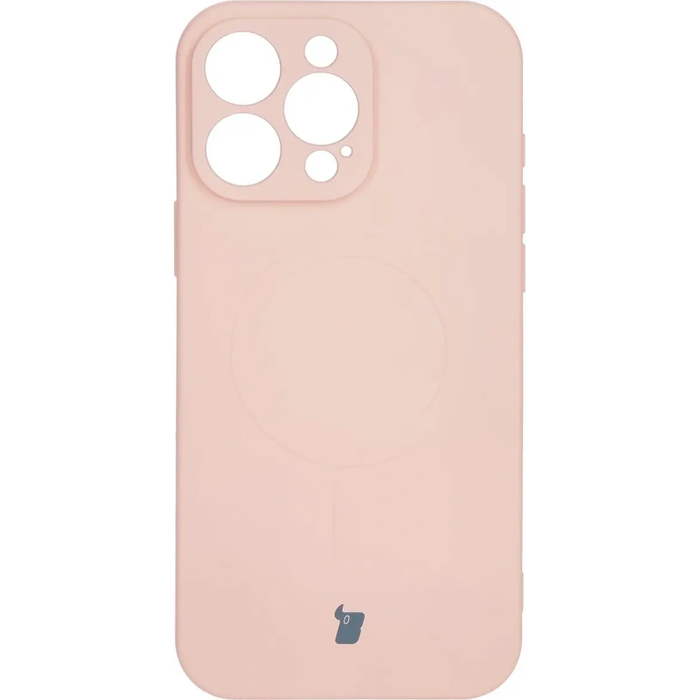 Hurtownia GSM - Silikonowe etui z pierścieniem magnetycznym Bizon Case Silicone Magnetic do Apple iPhone 16 Pro Max jasnoróżowe - BIZ6237 - {ean13} - Hurt