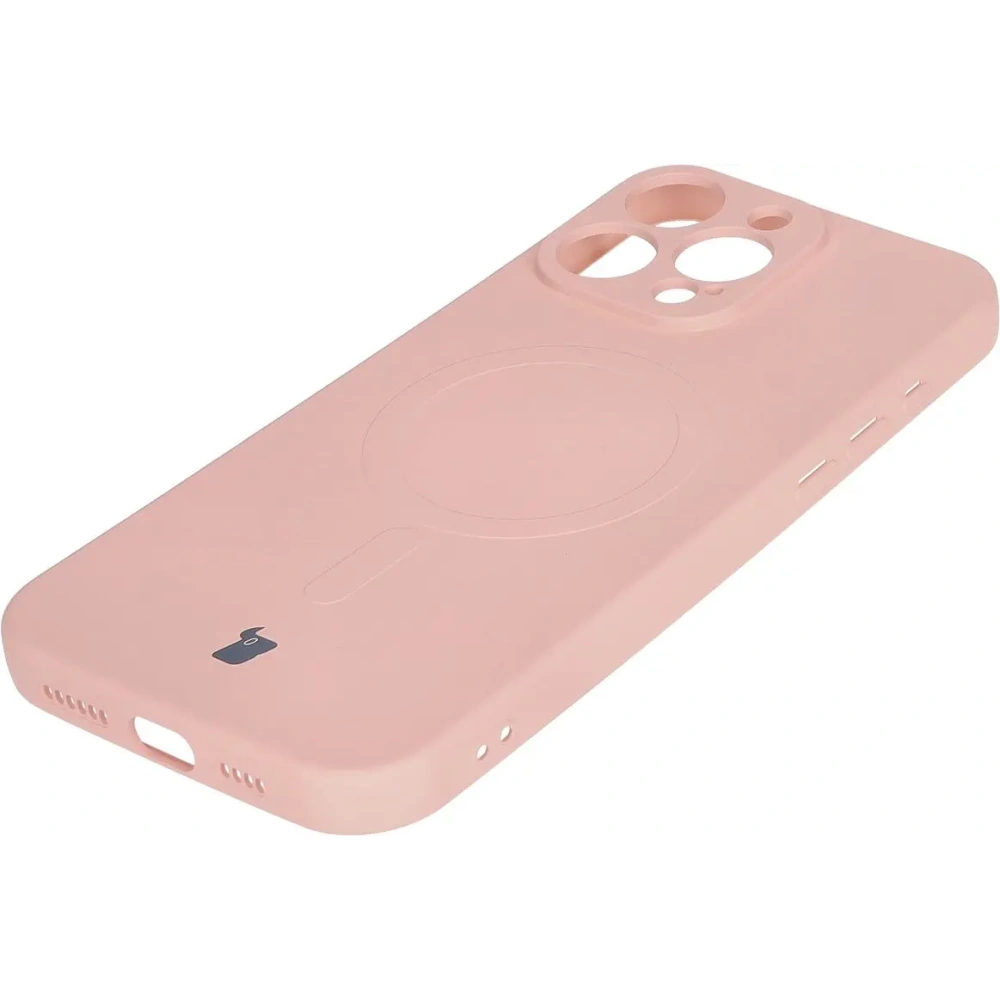 Hurtownia GSM - Silikonowe etui z pierścieniem magnetycznym Bizon Case Silicone Magnetic do Apple iPhone 16 Pro Max jasnoróżowe - BIZ6237 - {ean13} - Hurt