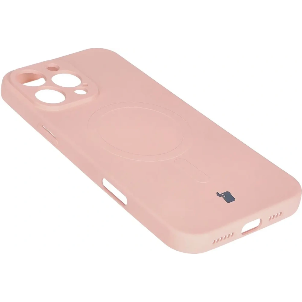 Hurtownia GSM - Silikonowe etui z pierścieniem magnetycznym Bizon Case Silicone Magnetic do Apple iPhone 16 Pro Max jasnoróżowe - BIZ6237 - {ean13} - Hurt
