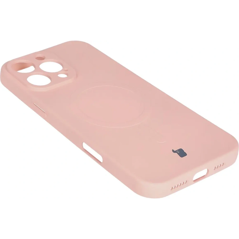 Hurtownia GSM - Silikonowe etui z pierścieniem magnetycznym Bizon Case Silicone Magnetic do Apple iPhone 16 Pro jasnoróżowe - BIZ6238 - {ean13} - Hurt