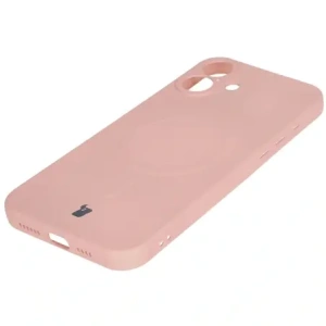 Hurtownia GSM - Silikonový obal s magnetickým kroužkem Bizon Case Silicone Magnetic pro Apple iPhone 16 Plus světle růžový - BIZ6240 - {ean13} - Hurt