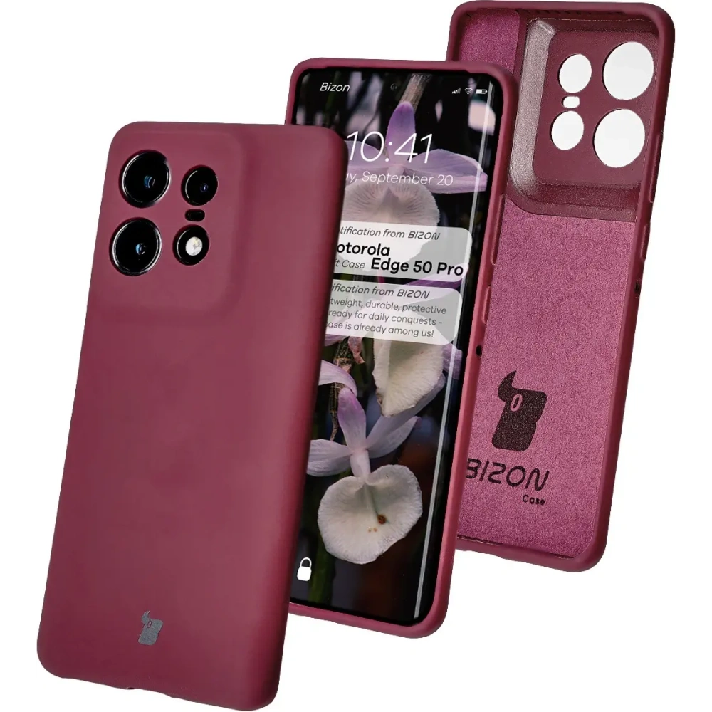 Hurtownia GSM - Silikonowe etui Bizon Soft Case do Motorola Edge 50 Pro ciemnofioletowe - BIZ6241 - {ean13} - Hurt
