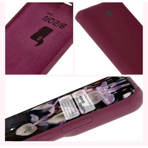 Silikonowe etui Bizon Soft Case do Motorola Edge 50 Pro ciemnofioletowe