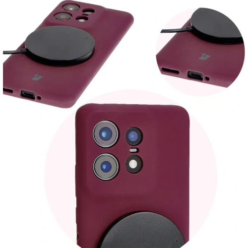 Silikonowe etui Bizon Soft Case do Motorola Edge 50 Pro ciemnofioletowe