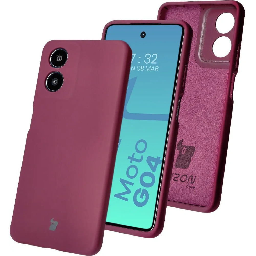 Hurtownia GSM - Silikonowe etui Bizon Soft Case do Motorola Moto G04 ciemnofioletowe - BIZ6242 - {ean13} - Hurt
