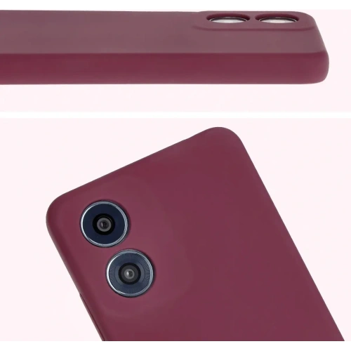 Silikonowe etui Bizon Soft Case do Motorola Moto G04 ciemnofioletowe