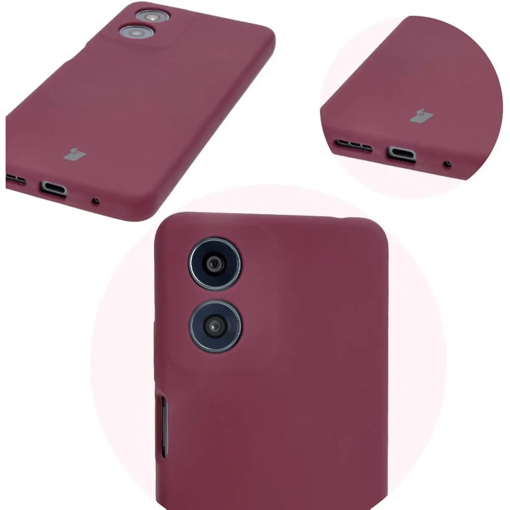 Hurtownia GSM - Silikonowe etui Bizon Soft Case do Motorola Moto G04 ciemnofioletowe - BIZ6242 - {ean13} - Hurt