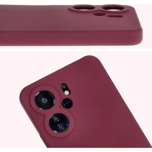 Silikonowe etui Bizon Soft Case do Xiaomi Redmi 13C 4G / Xiaomi Redmi 13C 5G / Xiaomi Poco C65 ciemnofioletowe