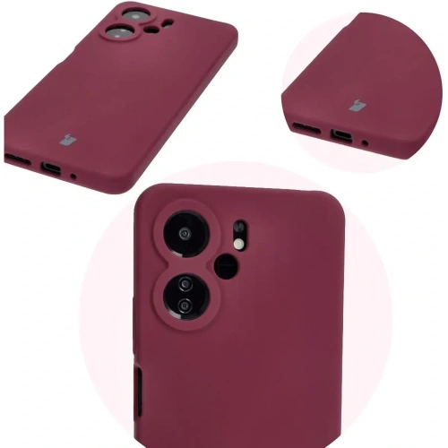 Silikonowe etui Bizon Soft Case do Xiaomi Redmi 13C 4G / Xiaomi Redmi 13C 5G / Xiaomi Poco C65 ciemnofioletowe