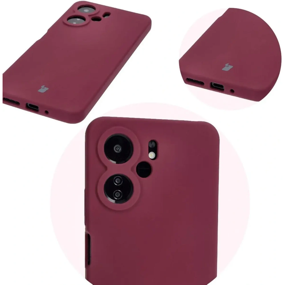 Hurtownia GSM - Bizon puha tok Xiaomi Redmi 13C 4G / Xiaomi Redmi 13C 5G / Xiaomi Poco C65 sötétlila - BIZ6243 - {ean13} - Hurt
