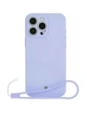 Silikonowe etui z pierścieniem magnetycznym Bizon Case Silicone Magnetic do Apple iPhone 16 Pro Max jasnofioletowe