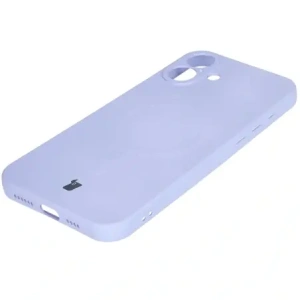 Silikonowe etui z pierścieniem magnetycznym Bizon Case Silicone Magnetic do Apple iPhone 16 jasnofioletowe