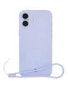 Silikonové pouzdro s magnetickým kroužkem Bizon Case Silicone Magnetic pro Apple iPhone 16 Plus světle fialové