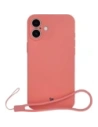 Silikonové pouzdro s magnetickým kroužkem Bizon Case Silicone Magnetic pro Apple iPhone 16 Plus v barvě špinavě růžové