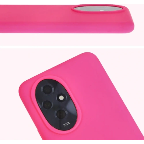 Silikonowe etui Bizon Soft Case do Honor 200 neonowo-różowe