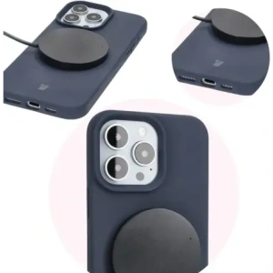 Silikonowe etui Bizon Soft Case do Apple iPhone 16 Pro Max ciemnoniebieskie