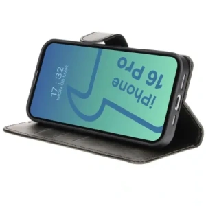 Etui z klapką Bizon Case Pocket do Apple iPhone 16 Pro czarne